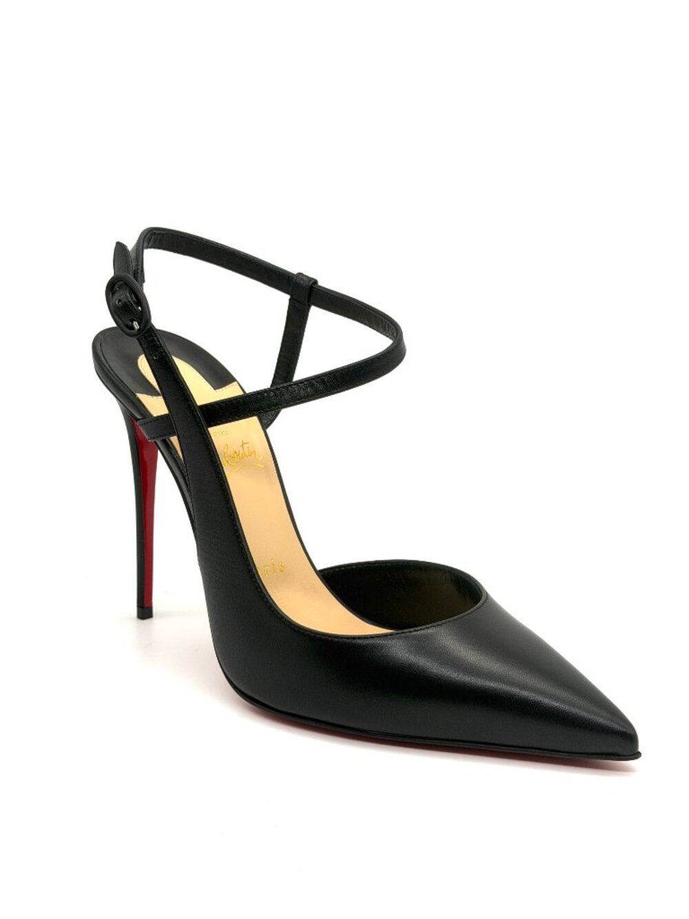 Christian Louboutin JENLOVE 100 Leather Ankle Strap Heels Pump Shoes Sandal - Picture 10 of 16